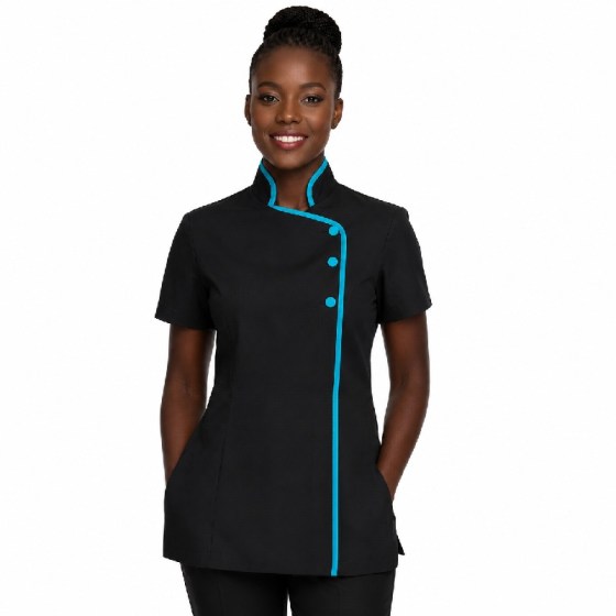 Naomi top black/turquoise model